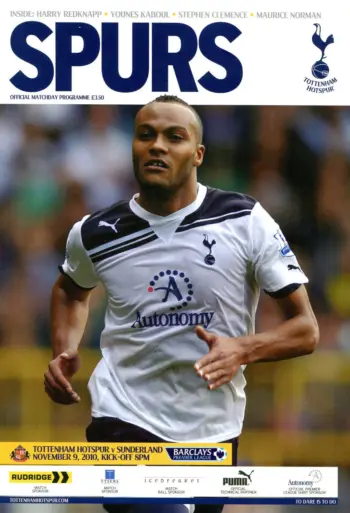 Spurs v Sunderland AFC (09 Nov 2010) Programme