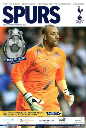 Spurs v Manchester City (14 Aug 2010) Programme