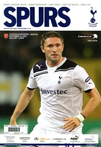 Spurs v Arsenal FC (21 Sep 2010) Programme