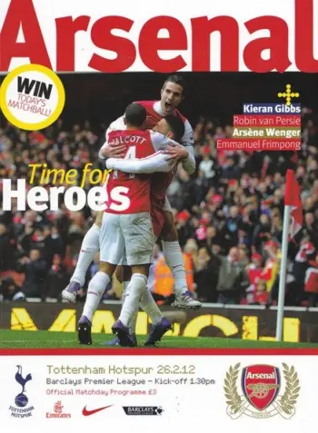 Spurs v Arsenal FC (26 Feb 2012) Programme