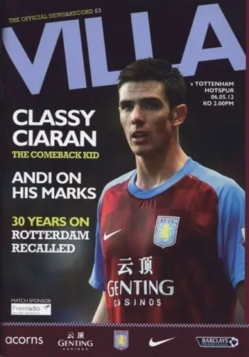 Spurs v Aston Villa (06 May 2012) Programme