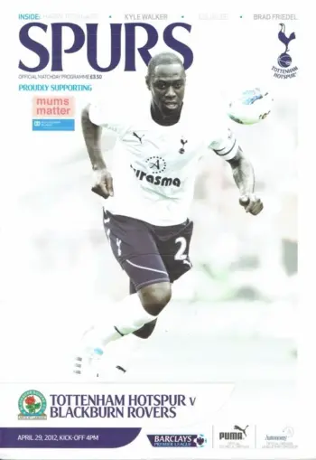 Spurs v Blackburn Rovers (29 Apr 2012) Programme