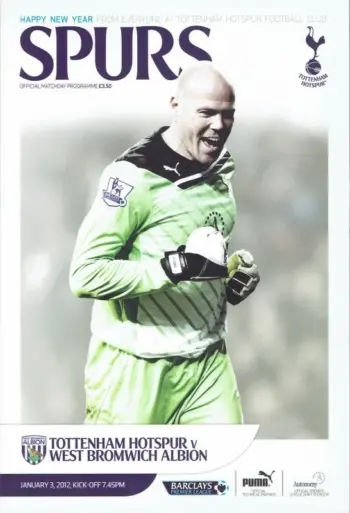 Spurs v West Bromwich Albion (03 Jan 2012) Programme