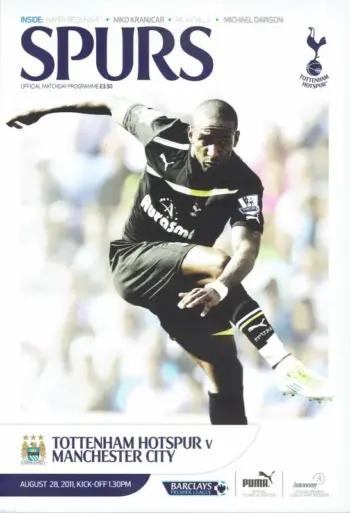 Spurs v Manchester City (28 Aug 2011) Programme