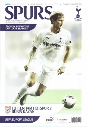 Spurs v Rubin Kazan (20 Oct 2011) Programme