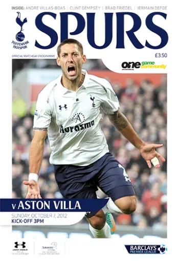 Spurs v Aston Villa (07 Oct 2012) Programme