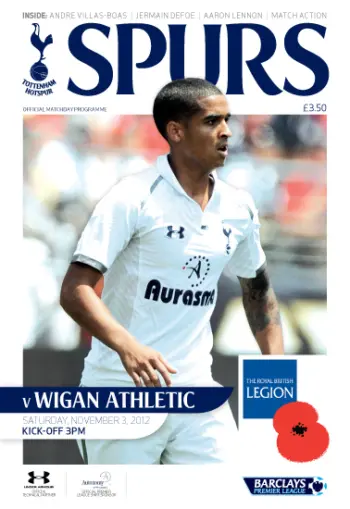 Spurs v Wigan Athletic (03 Nov 2012) Programme