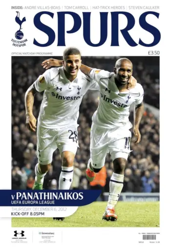 Spurs v Panathinaikos (06 Dec 2012) Programme
