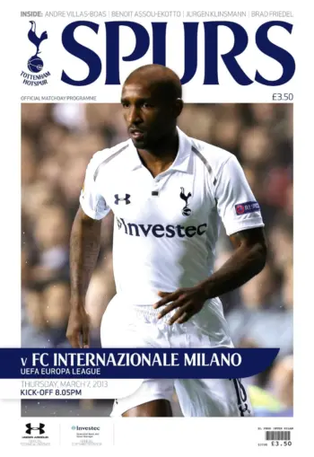 Spurs v Internazionale (07 Mar 2013) Programme