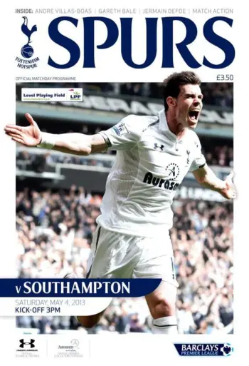 Spurs v Southampton FC (04 May 2013) Programme
