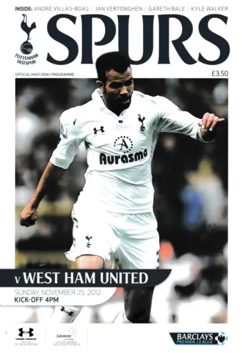 Spurs v West Ham United (25 Nov 2012) Programme
