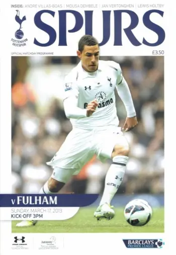 Spurs v Fulham FC (17 Mar 2013) Programme
