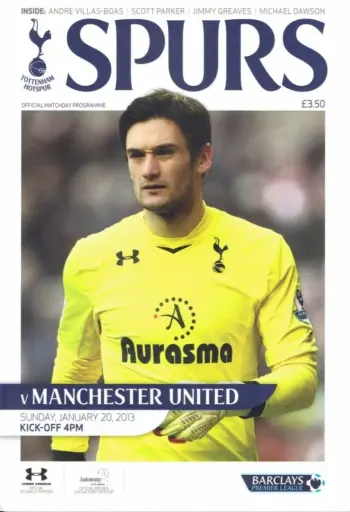 Spurs v Manchester United (20 Jan 2013) Programme