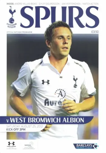 Spurs v West Bromwich Albion (25 Aug 2012) Programme