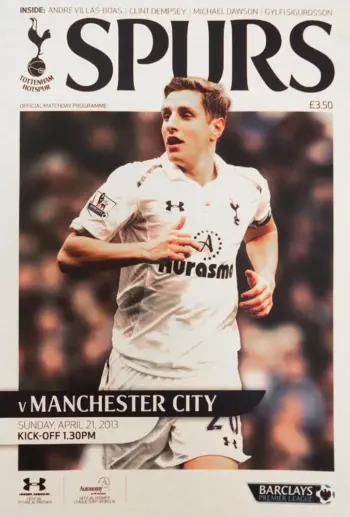 Spurs v Manchester City (21 Apr 2013) Programme