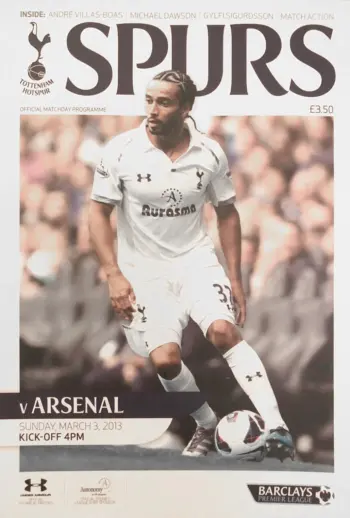Spurs v Arsenal FC (03 Mar 2013) Programme
