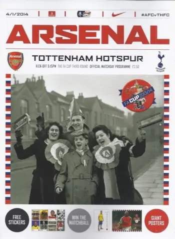 Spurs v Arsenal FC (04 Jan 2014) Programme