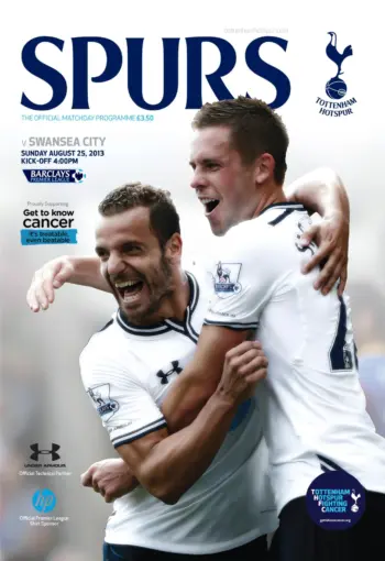 Spurs v Swansea City (25 Aug 2013) Programme
