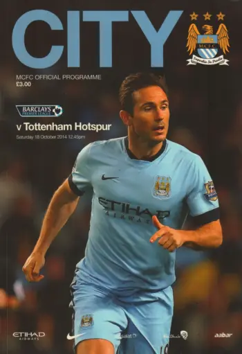 Spurs v Manchester City (18 Oct 2014) Programme