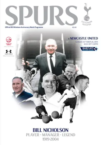 Spurs v Newcastle United (26 Oct 2014) Programme