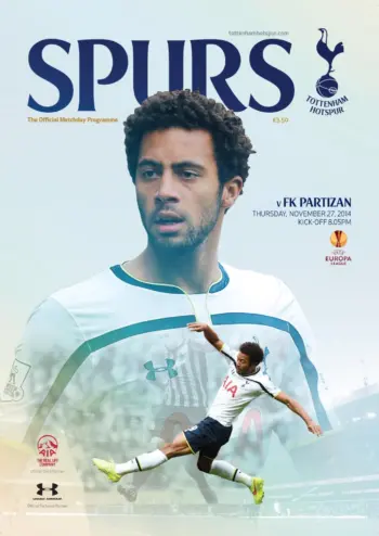 Spurs v FK Partizan (27 Nov 2014) Programme