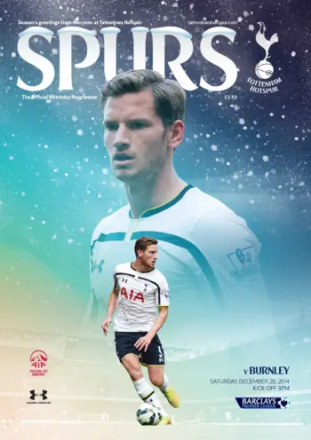 Spurs v Burnley FC (20 Dec 2014) Programme