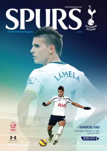 Spurs v Sunderland AFC (17 Jan 2015) Programme