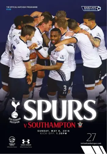 Spurs v Southampton FC (08 May 2016) Programme
