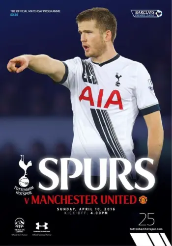 Spurs v Manchester United (10 Apr 2016) Programme