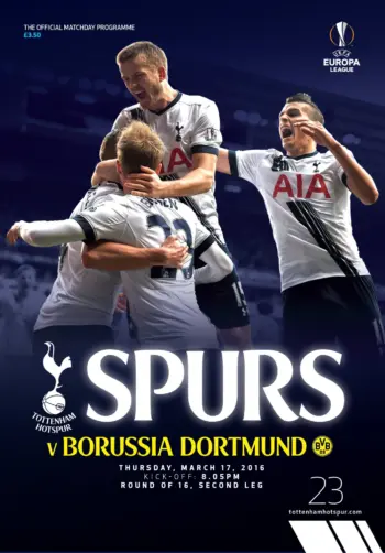 Spurs v Borussia Dortmund (17 Mar 2016) Programme