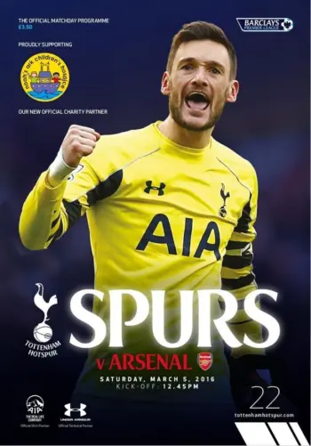Spurs v Arsenal FC (05 Mar 2016) Programme