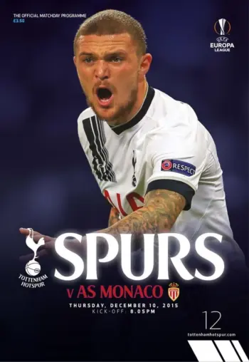 Spurs v AS Monaco (10 Dec 2015) Programme