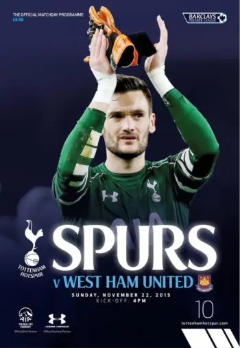 Spurs v West Ham United (22 Nov 2015) Programme