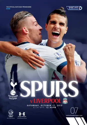 Spurs v Liverpool FC (17 Oct 2015) Programme