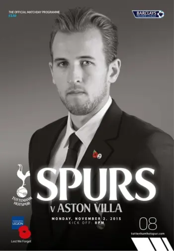 Spurs v Aston Villa (02 Nov 2015) Programme