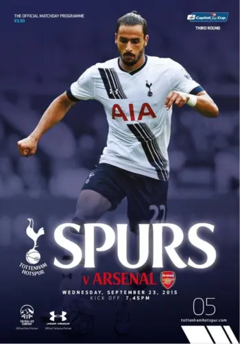 Spurs v Arsenal FC (23 Sep 2015) Programme