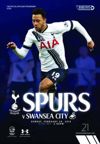 Spurs v Swansea City (28 Feb 2016) Programme