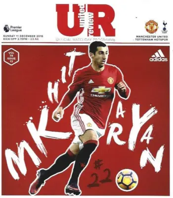 Spurs v Manchester United (11 Dec 2016) Programme