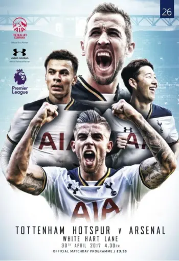 Spurs v Arsenal FC (30 Apr 2017) Programme