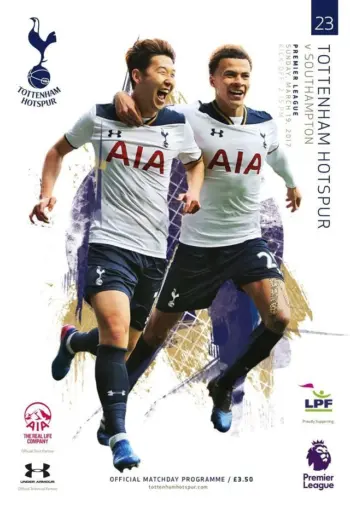Spurs v Southampton FC (19 Mar 2017) Programme
