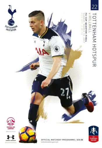 Spurs v Millwall FC (12 Mar 2017) Programme