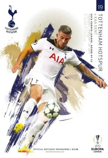 Spurs v KAA Gent (23 Feb 2017) Programme
