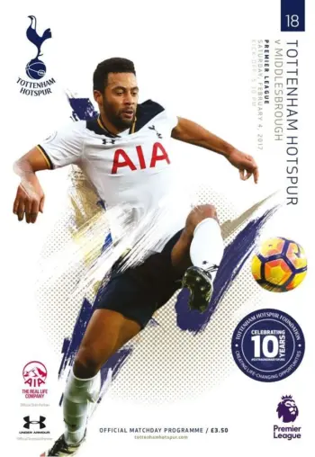 Spurs v Middlesbrough FC (04 Feb 2017) Programme