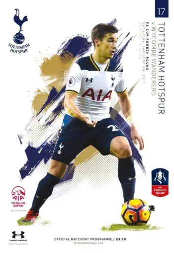 Spurs v Wycombe Wanderers (28 Jan 2017) Programme