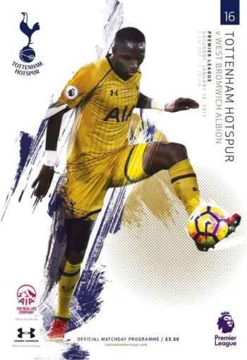 Spurs v West Bromwich Albion (14 Jan 2017) Programme