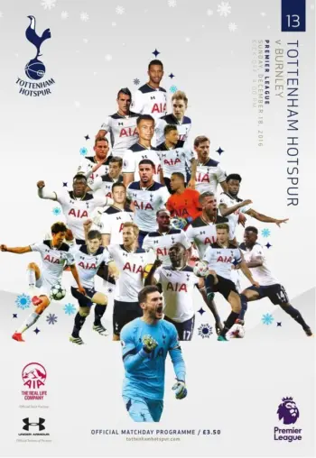 Spurs v Burnley FC (18 Dec 2016) Programme