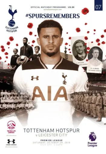 Spurs v Leicester City (29 Oct 2016) Programme