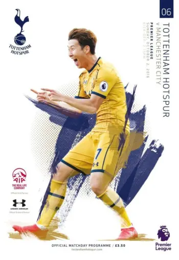 Spurs v Manchester City (02 Oct 2016) Programme