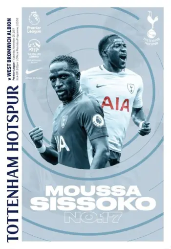 Spurs v West Bromwich Albion (25 Nov 2017) Programme