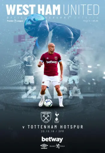 Spurs v West Ham United (20 Oct 2018) Programme